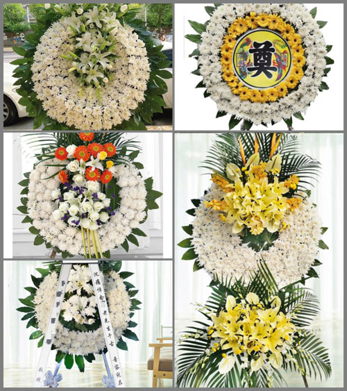 河南南阳新野县樊集乡冀湾村花圈速递
